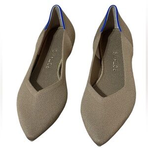 Rothy's The Point Ballet Flat Slip-On Comfortable Portobello Tan Size 8.5